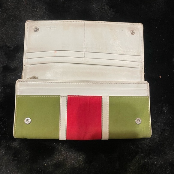 PRADA ❤️💛 nylon and white leather wallet - Picture 4 of 5